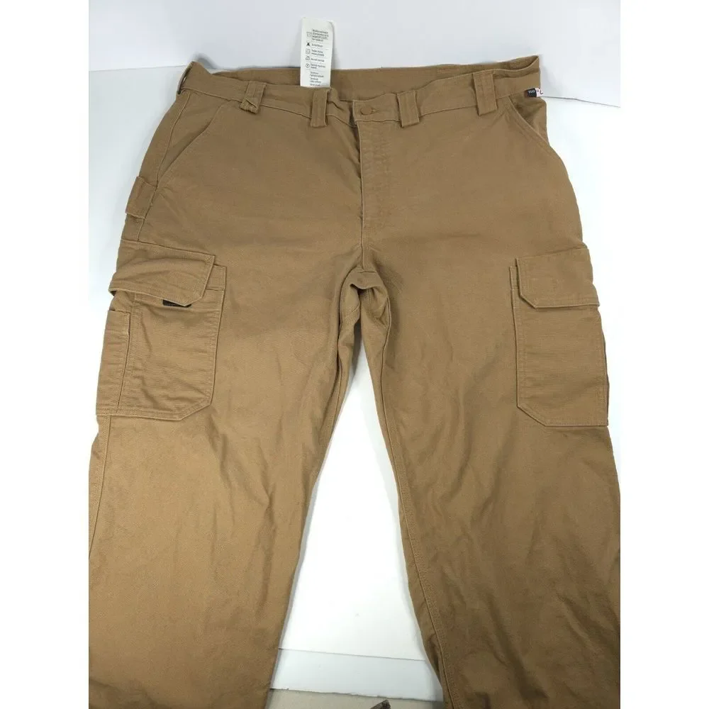 Duluth Trading Men's Fire Hose‎ Relaxed Fit Cargo Work Pants Brown Size 42x30